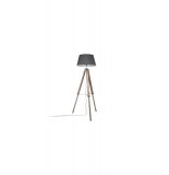 Lampadaire trépied - h 145 cm - gris