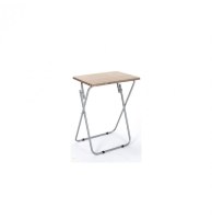 Table d'appoint effet bois - l 48 cm x p 38 cm x h 66 cm - gris