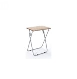Table d'appoint effet bois - l 48 cm x p 38 cm x h 66 cm - gris