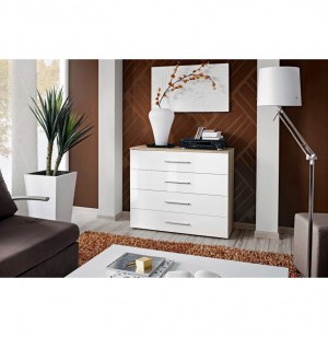 Commode - chêne et blanc