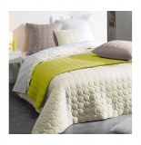 Couvre lit matelassé rond uni "candy" 2 personnes - 220 x 240 cm - po