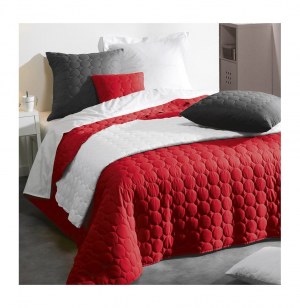 Couvre lit matelassé rond uni "candy" 2 personnes - 220 x 240 cm - po