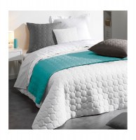 Couvre lit matelassé rond uni "candy" 2 personnes - 220 x 240 cm - po