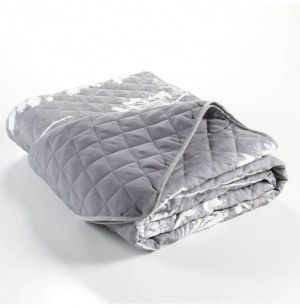 Couvre lit matelassé "prairie" 2 personnes - 220 x 240 cm - polyester