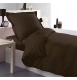 Housse de couette "lina" 1 personne - 140 x 200 cm - coton - cacao
