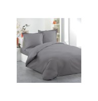 Housse de couette "lina" 2 personnes - 240 x 220 cm - coton - gris