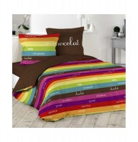 Parure de lit 2 personnes "friandises" - 240 x 220 cm - coton - multic