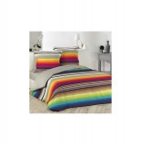 Parure de lit 2 personnes "chromatic" - 240 x 220 cm - coton - multico