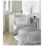 Parure de lit 1 personne "grimo" - 140 x 200 cm - coton - gris