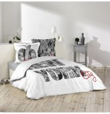 Parure de lit 2 personnes new york - 240 x 220 cm - coton