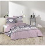 Parure de lit 2 personnes romantique - 240 x 220 cm - coton