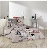 Parure de lit 2 personnes emotions - 240 x 220 cm - coton