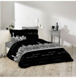 Parure de lit 2 personnes new york buildings - 240 x 220 cm - coton