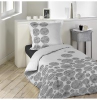Parure de lit 1 personne bullisto - 140 x 200 cm - coton