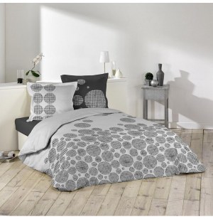 Parure de lit 2 personnes bullisto - 240 x 220 cm - coton