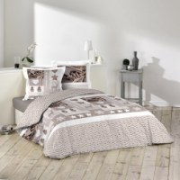 Parure de lit 2 personnes altitude - 240 x 220 cm - coton