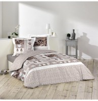 Parure de lit 2 personnes altitude - 260 x 240 cm - coton