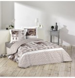 Parure de lit 2 personnes altitude - 260 x 240 cm - coton
