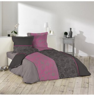 Parure de lit 2 personnes felicia - 240 x 220 cm - coton