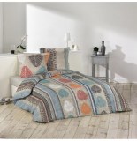 Parure de lit 2 personnes fossile - 240 x 220 cm - coton