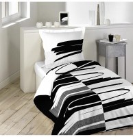 Parure de lit 1 personne versus - 140 x 200 cm - coton