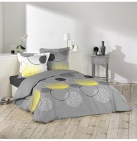 Parure de lit 2 personnes hoopy - 240 x 220 cm - coton