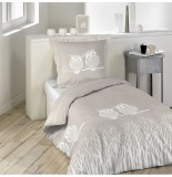 Parure de lit 1 personne edwige - 140 x 200 cm - coton