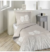 Parure de lit 1 personne edwige - 140 x 200 cm - coton