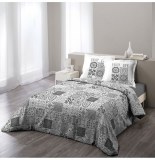 Parure de lit 2 personnes persane - 240 x 220 cm - coton gris