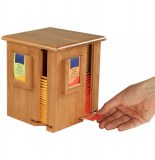 Distributeur de sachets de thé rotatif - 4 compartiments - bambou
