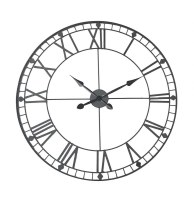 Pendule vintage - d 88 cm - noir