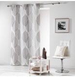 Rideau à oeillets 100% coton - 140 x 240 cm - imprimé sole - naturel