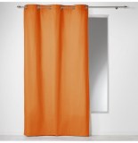 Rideau à oeillets 100% coton - 140 x 240 cm - panama uni - brique