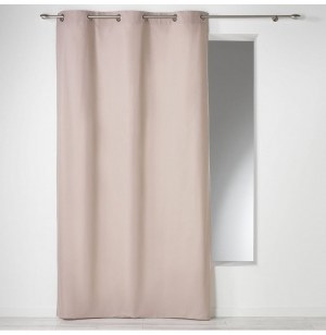 Rideau à oeillets 100% coton - 140 x 240 cm - panama uni - lin