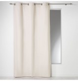 Rideau à oeillets 100% coton - 140 x 240 cm - panama uni - nature