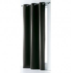 Rideau à oeillets occultant - 140 x 240 cm - charbon