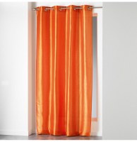 Rideau à oeillets - 140 x 240 cm - shantung - brique