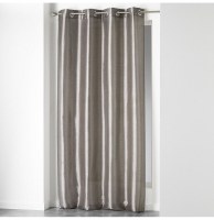 Rideau à oeillets - 140 x 240 cm - shantung - noisette