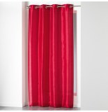 Rideau à oeillets - 140 x 240 cm - shantung - rouge