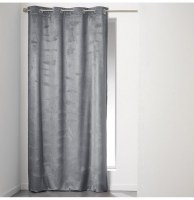 Rideau à oeillets - 140 x 240 cm - velours - romantic - anthracite