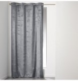 Rideau à oeillets - 140 x 240 cm - velours - romantic - anthracite