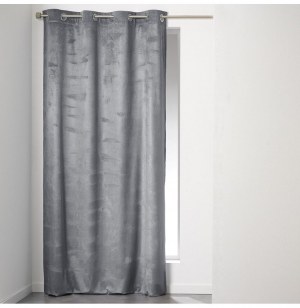 Rideau à oeillets - 140 x 240 cm - velours - romantic - anthracite