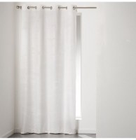 Rideau à oeillets - 140 x 240 cm - velours - romantic - blanc