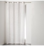 Rideau à oeillets - 140 x 240 cm - velours - romantic - blanc