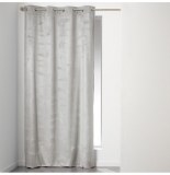 Rideau à oeillets - 140 x 240 cm - velours - romantic - gris