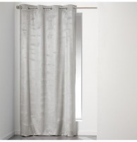 Rideau à oeillets - 140 x 240 cm - velours - romantic - gris