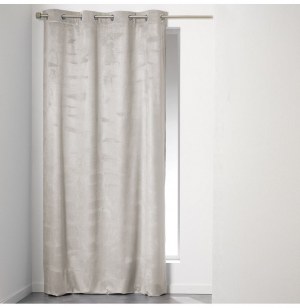 Rideau à oeillets - 140 x 240 cm - velours - romantic - lin