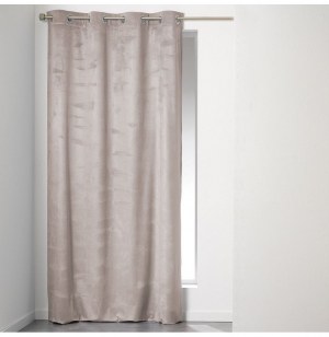Rideau à oeillets - 140 x 240 cm - velours - romantic - taupe