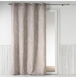 Rideau à oeillets - 140 x 260 cm - fils coupés - naturea - lin