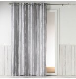 Rideau à oeillets - 140 x 260 cm - fils coupés - origine - gris